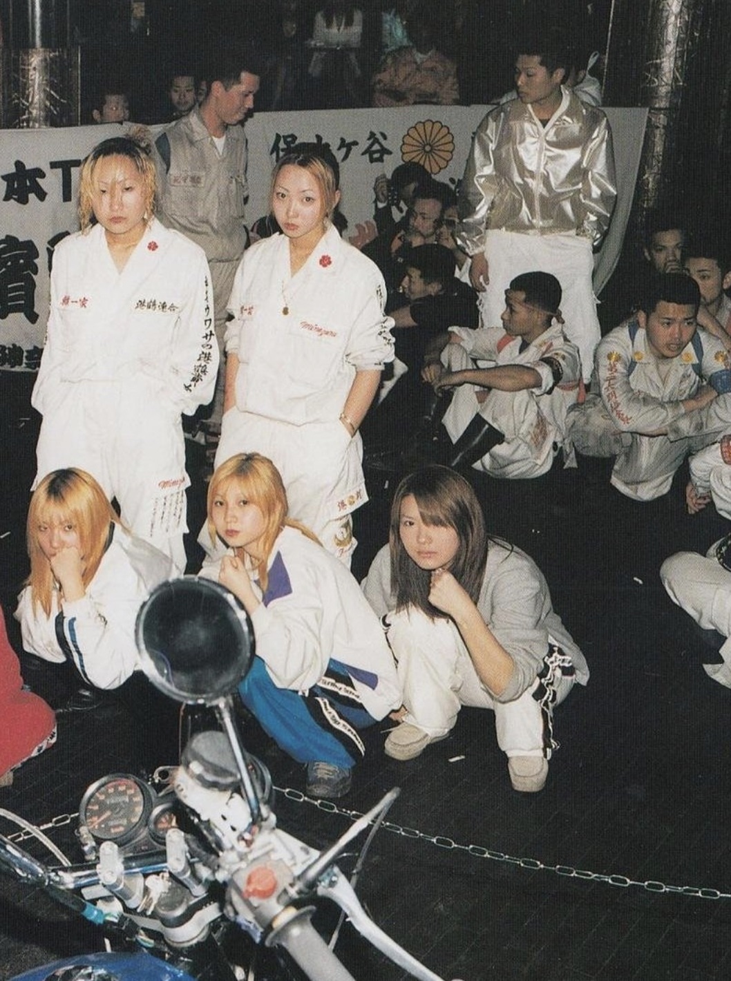 Bōsōzoku in the garage. 